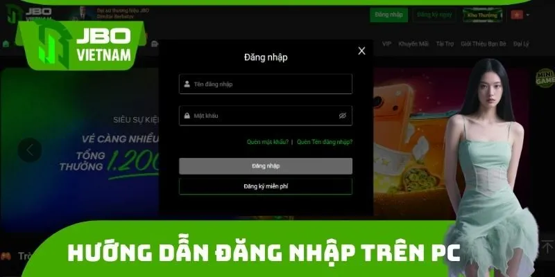 Hướng dẫn đăng nhập trên PC