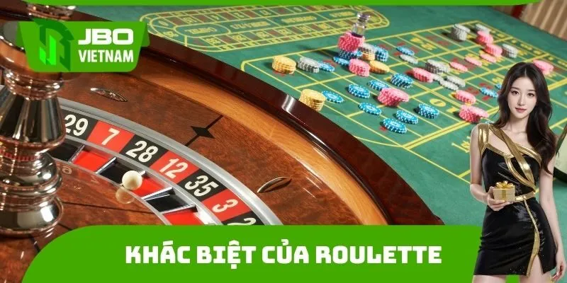 Khác biệt của Roulette tại JBO
